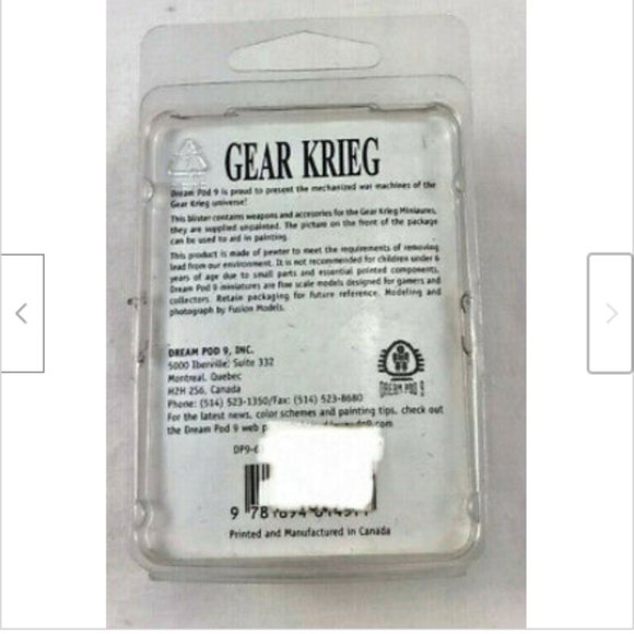 Gear Krieg Mini Axis Weapons/Accessories Pewter Miniature Dream Pod DP9-635 - Picture 2 of 2